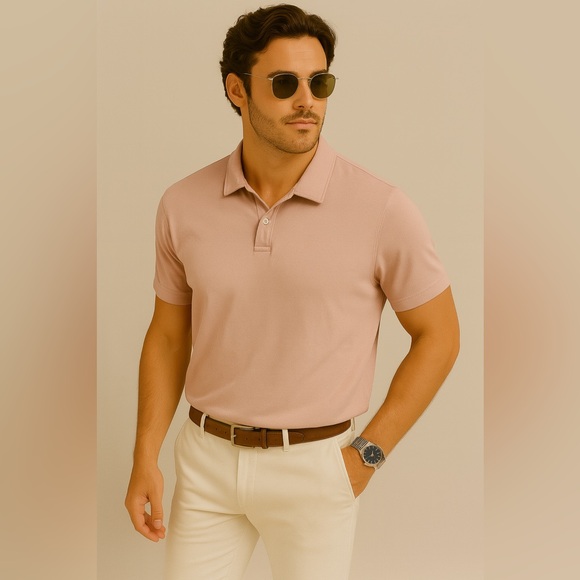 14th & Union Pink Polo Shirt Tailored Fit - Picture 1 of 4